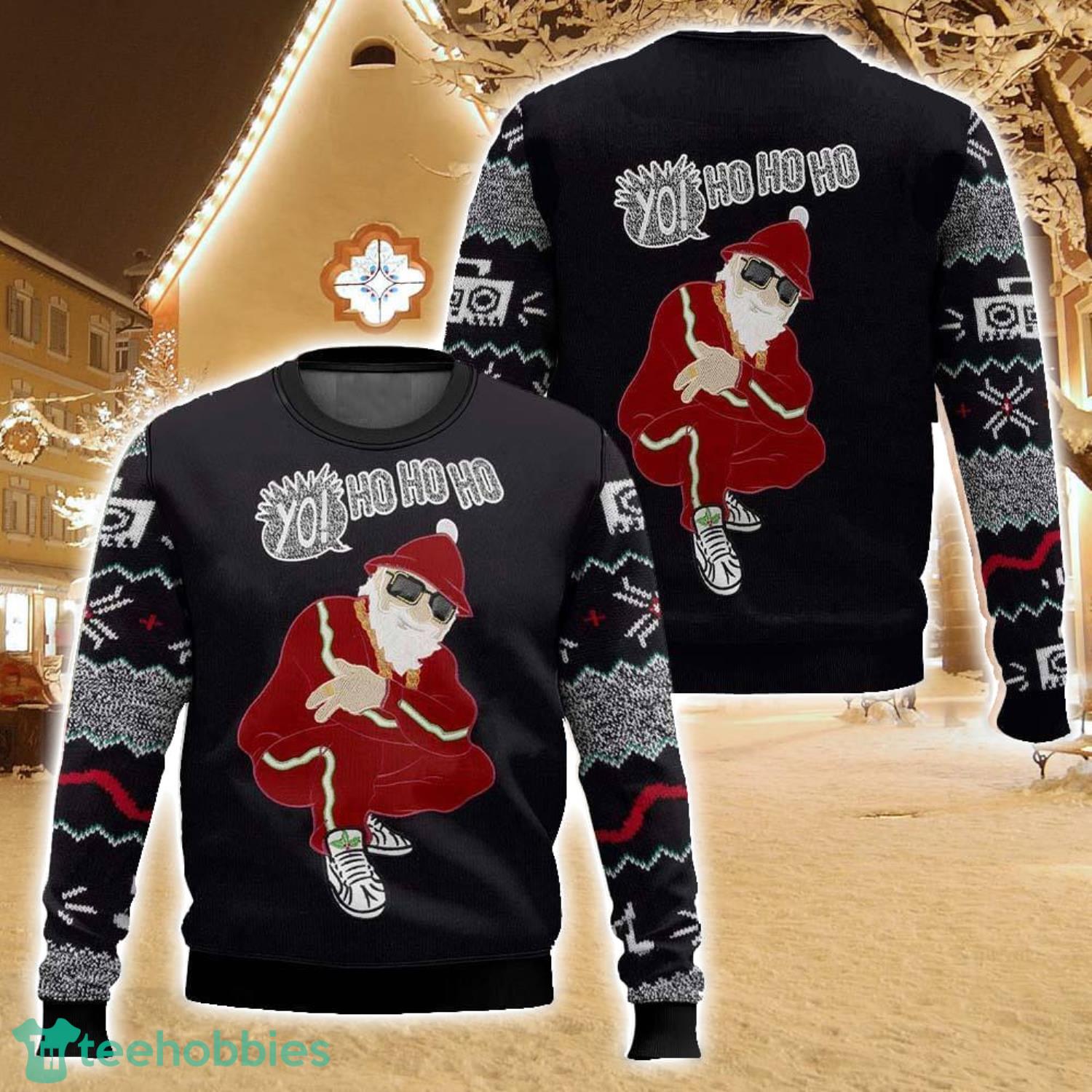 Hip hop Santa Christmas Ugly Christmas Sweater Christmas Gift For Family Holiday Gift