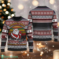 Hockey Checking It Once Checking It Twice Ugly Christmas Sweater Xmas Holiday Sweater