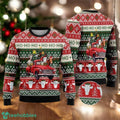 Holy Cow on Red Truck Ugly Christmas Sweater Funny Farm Holiday