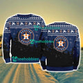 Houston Astros MLB Knitting Pattern Christmas Tree Pine Happy Ugly Sweater Merry Chistmas