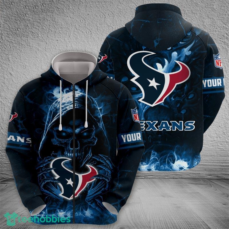 Houston Texans Fire Skull Festivity 3D Hoodie Gift Halloween