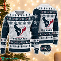 Houston Texans Logo Ugly Christmas Sweater 3D Printed Unisex Sweater For Men And Women