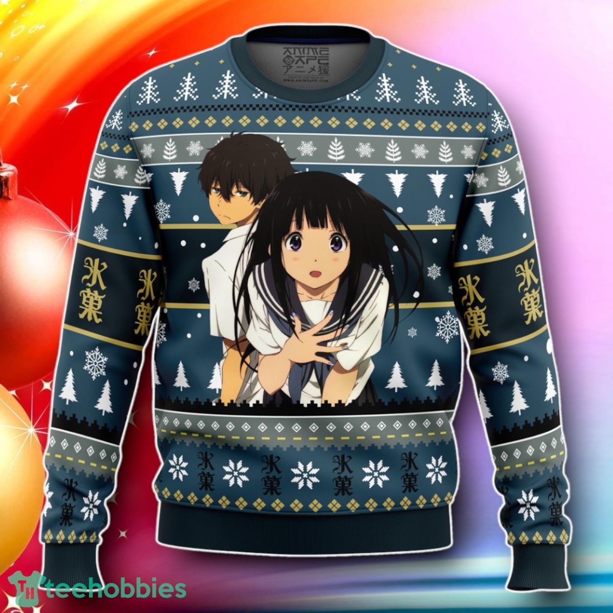 Houtarou And Eru Hyouka Ugly Christmas Sweater Gift For Loved Ones