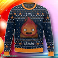 Howl’s Moving Castle, Calcifer Christmas Ugly Sweater Gift For Loved Ones