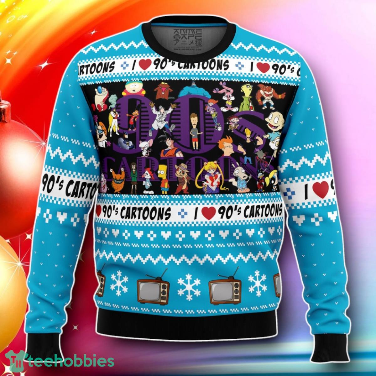 I Love The 90s Cartoons Ugly Christmas Sweater Gift For Loved Ones