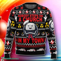 In My Town Ghost Busters Ugly Christmas Sweater Gift For Loved Ones