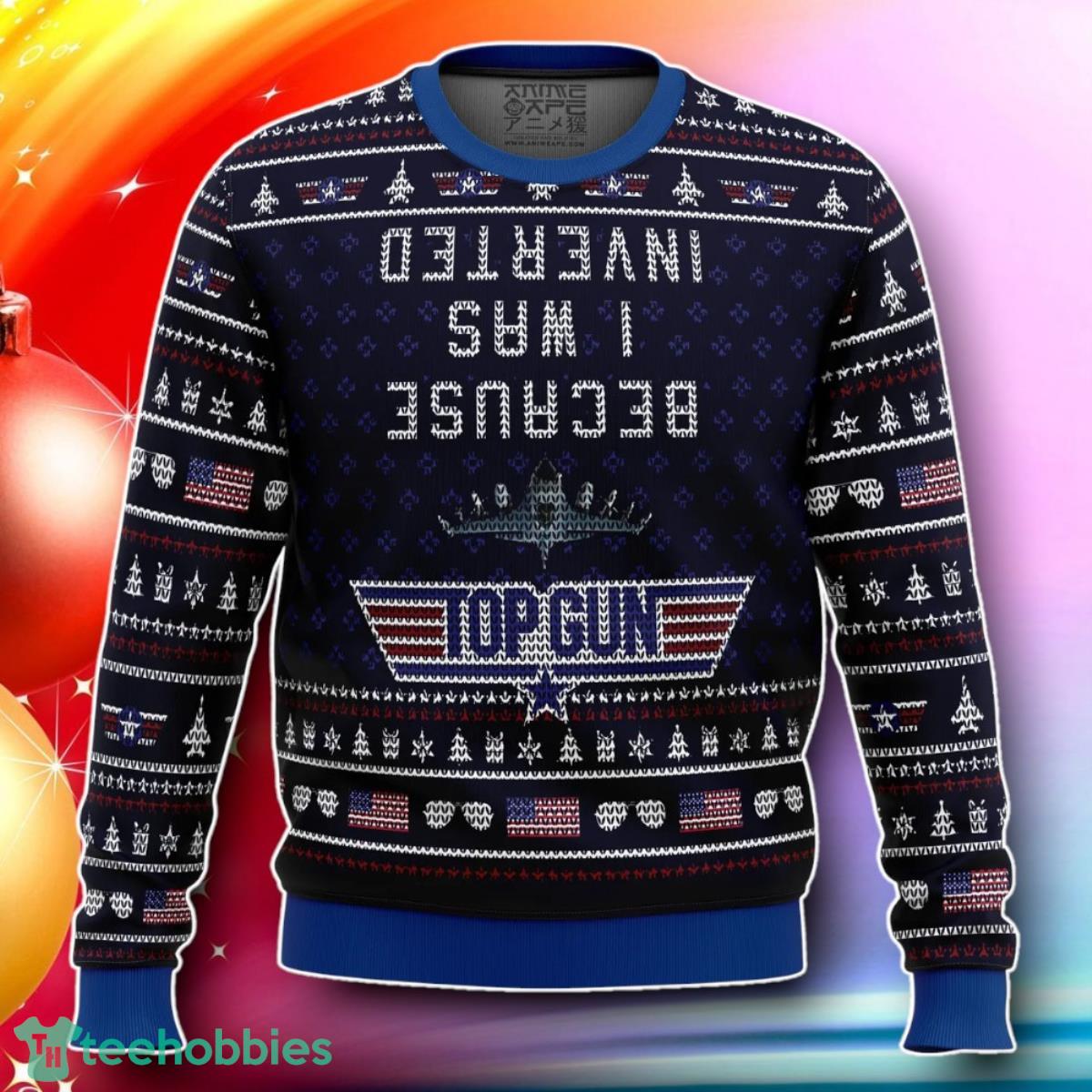 Inverted Top Gun Ugly Christmas Sweater Gift For Loved Ones