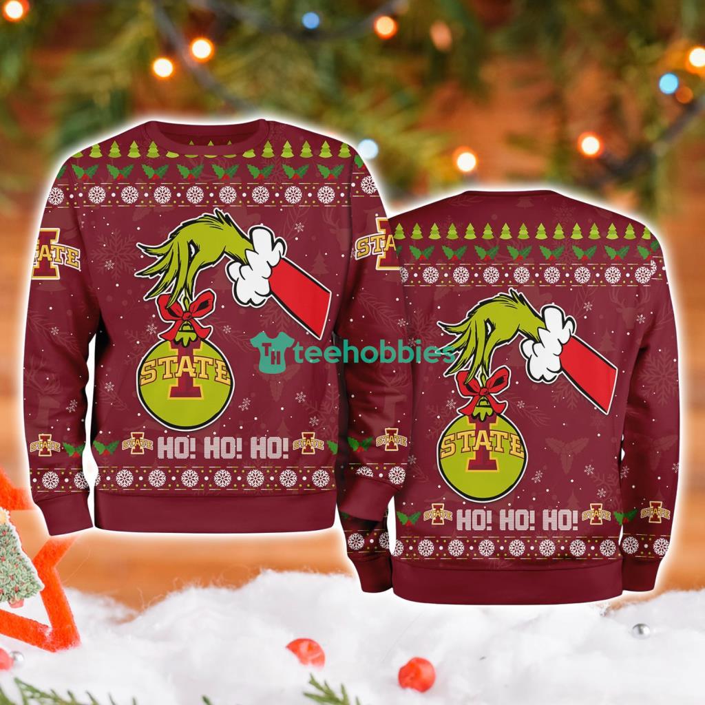 Iowa State Cyclones Ncaa Grinch Hand Ugly Christmas Sweater 3D