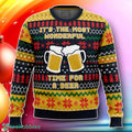 It’s The Most Wonderful Time For A Beer Parody Ugly Christmas Sweater Gift For Loved Ones