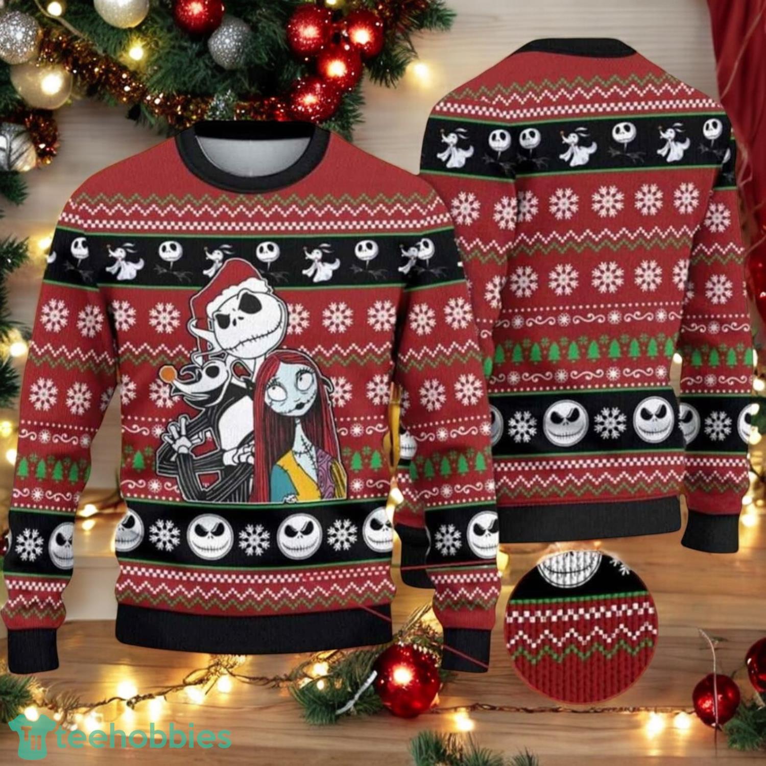 Jack And Sally Ugly Christmas Sweater Nightmare Before Christmas Sweater