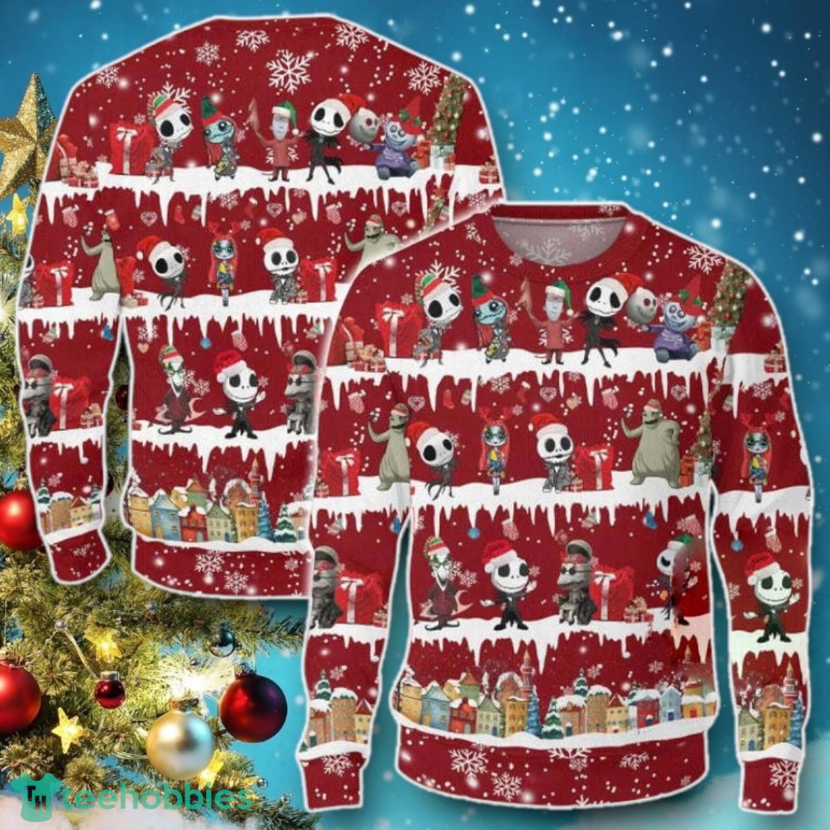 Jack Sally Oogie Boogie Christmas Ugly Sweater Special Gift