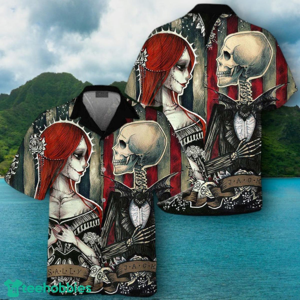 Jack Skellington And Sally Skull Hawaiian Shirt Impressive Gift
