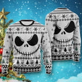 Jack Skellington Black White Christmas Ugly Sweater Special Gift