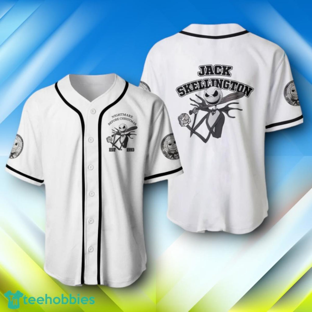 Jack Skellington Halloween Baseball Jersey Style Gift
