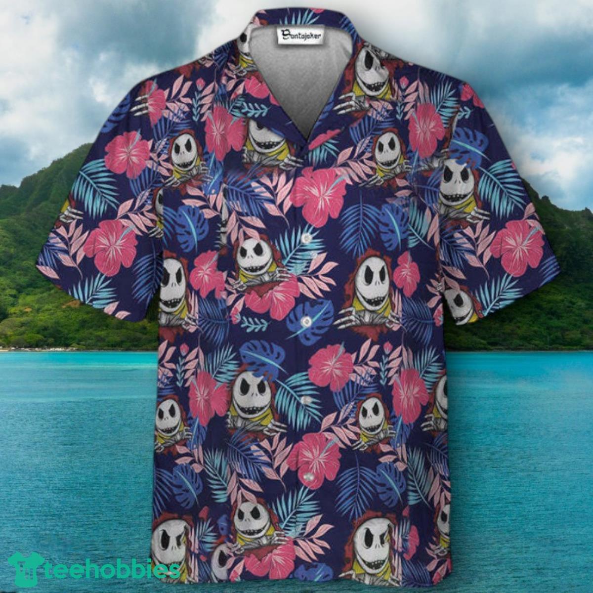 Jack Skellington Tropical Palm Hawaiian Shirt Impressive Gift