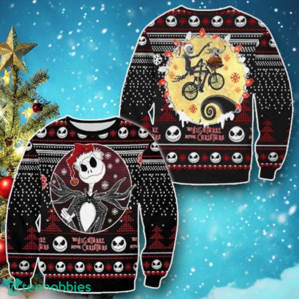 Jack Skellington Zero Nightmare Before Christmas Christmas Ugly Sweater Special Gift