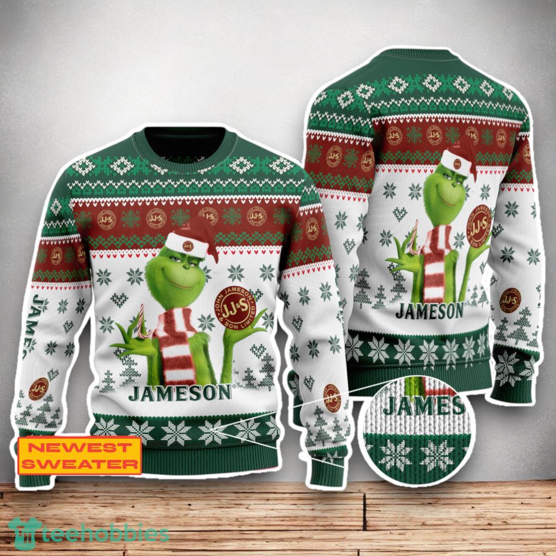 Jameson Irish Whiskey The Grinch Ugly Christmas Sweater Christmas Special Gifts For Men Women