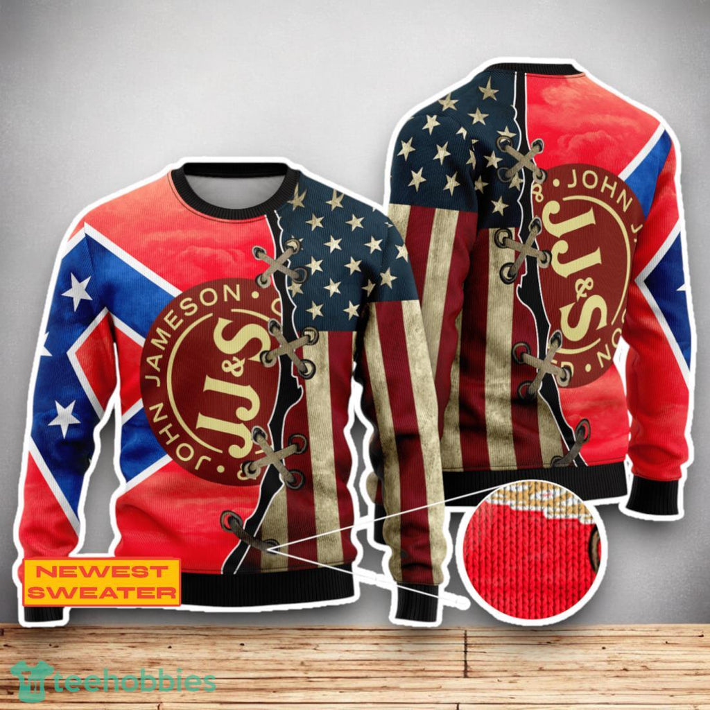 Jameson Irish Whiskey USA Flag 3D Sweater For Men Women