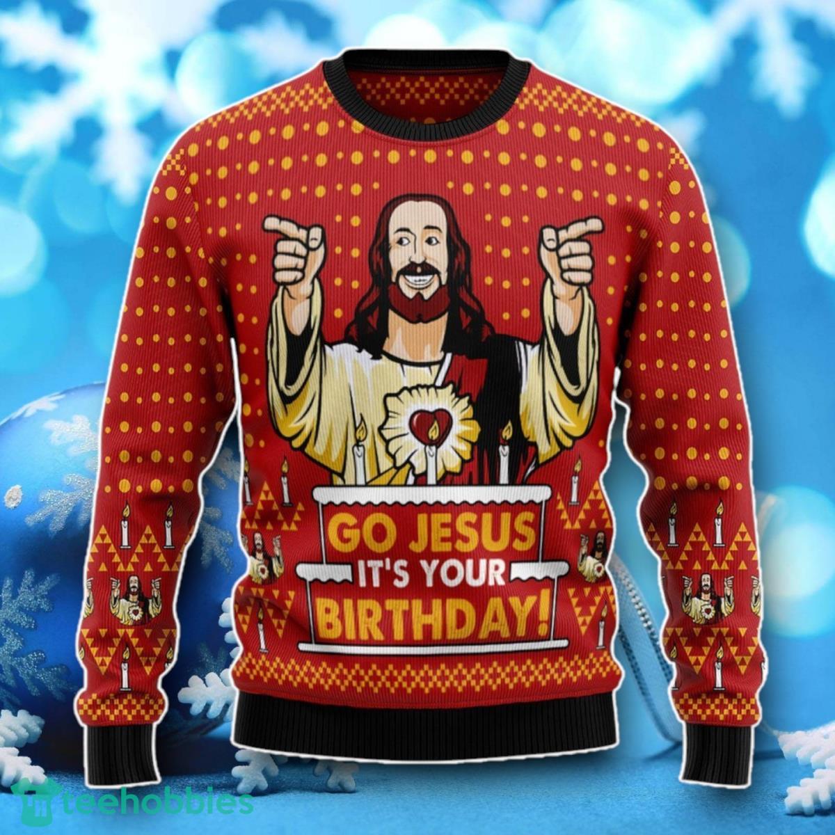 Jessus’s Birthday Ugly Christmas Sweater Unique Gift