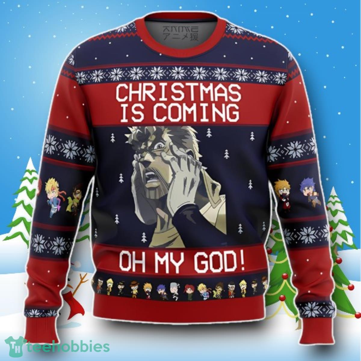 Jojo’s Bizarre Adventure Joseph Joestar Oh My God Ugly Christmas Sweater Style Gift