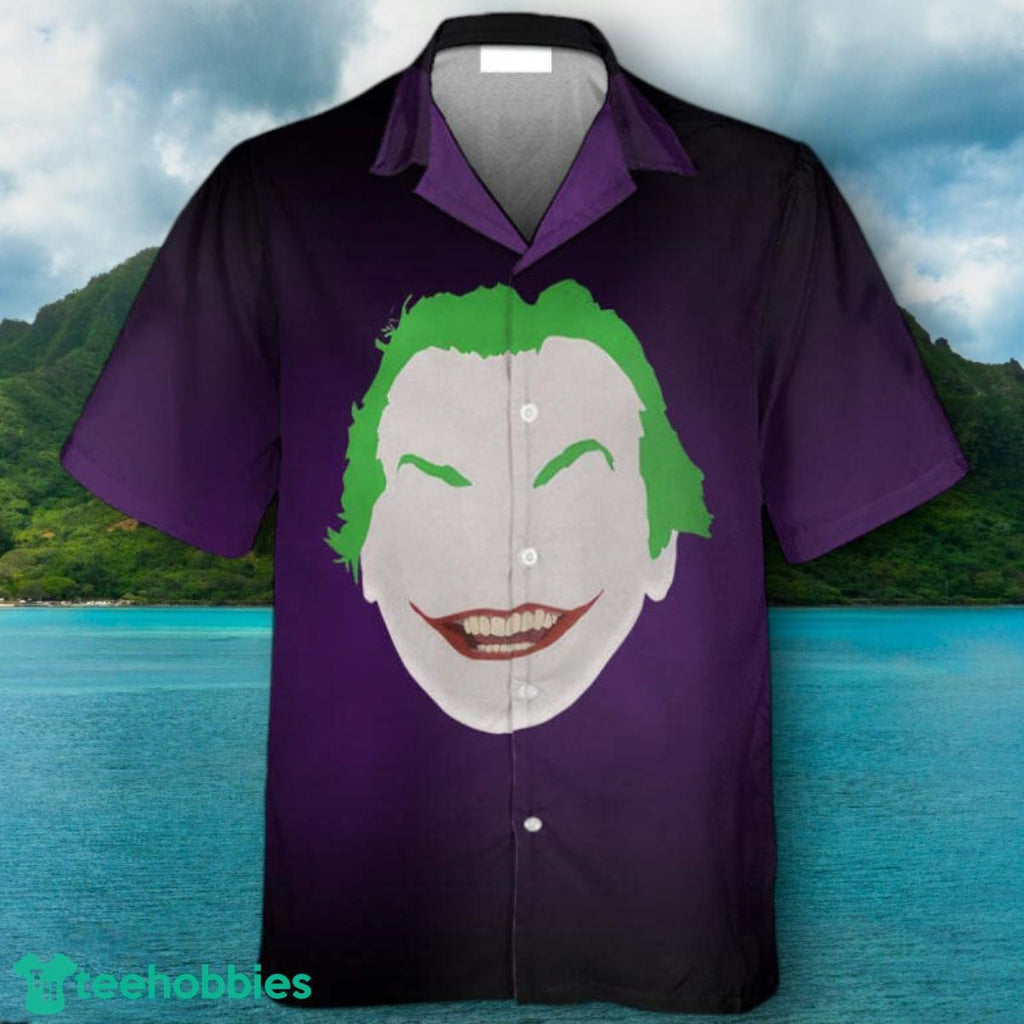 Joker Happy Face Purple Hawaiian Shirt Impressive Gift