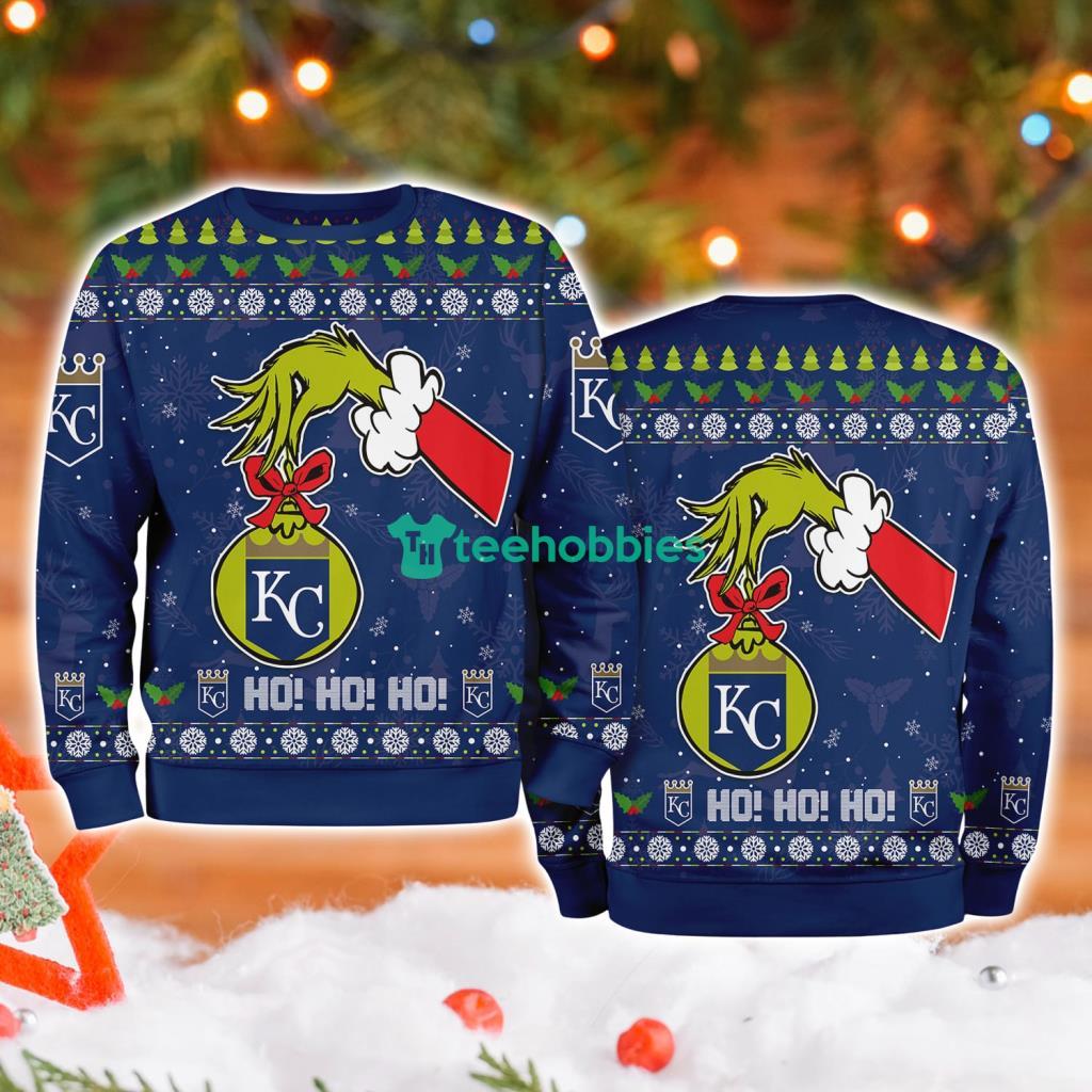 Kansas City Royals Mlb Grinch Hand Ugly Christmas Sweater 3D
