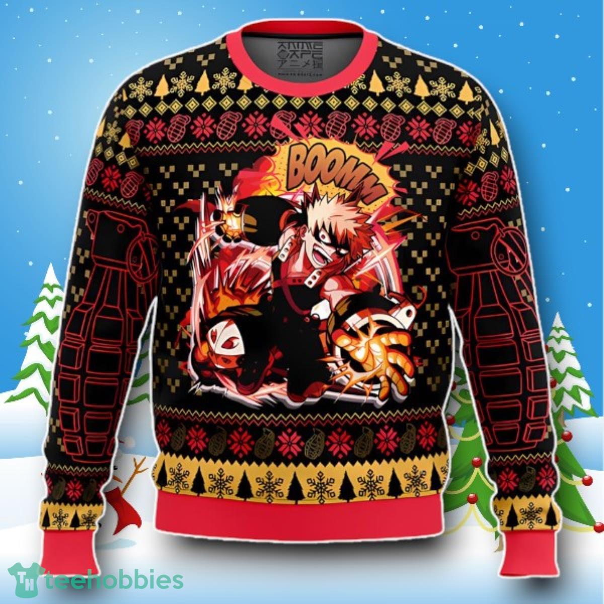 Katsuki Bakugo My Hero Academia Ugly Christmas Sweater Style Gift