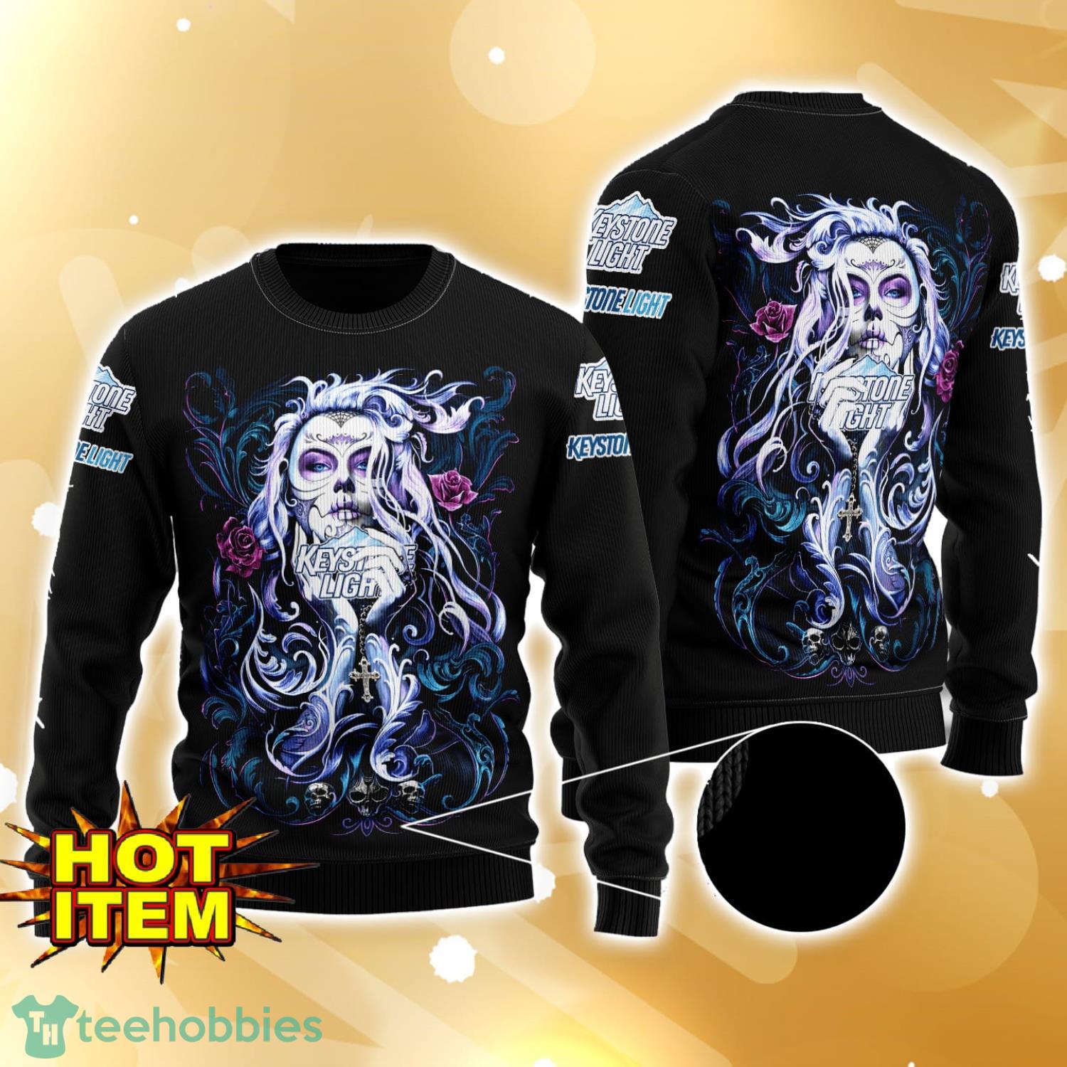 Keystone Light Tattoo Girl 3D Ugly Christmas Sweater For Men And Women