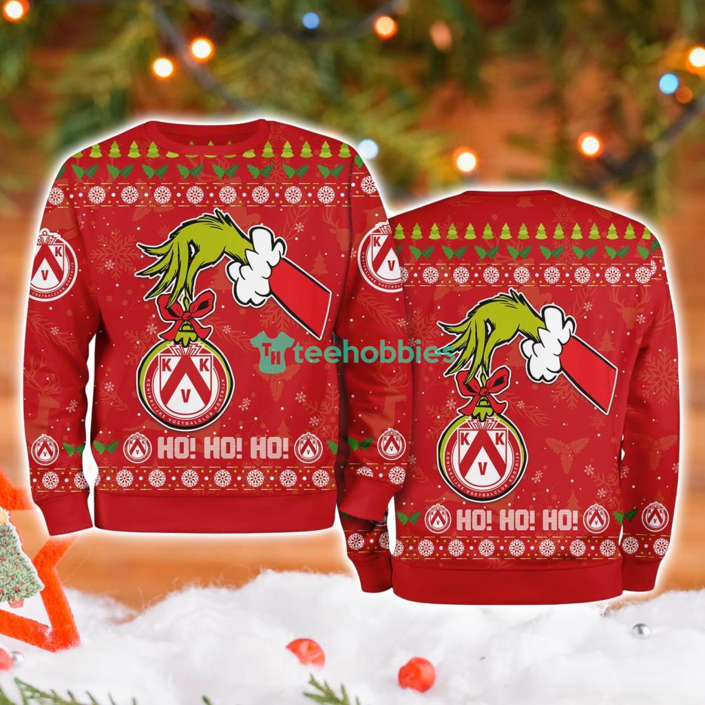 Kv Kortrijk Grinch Hand Ugly Christmas Sweater 3D