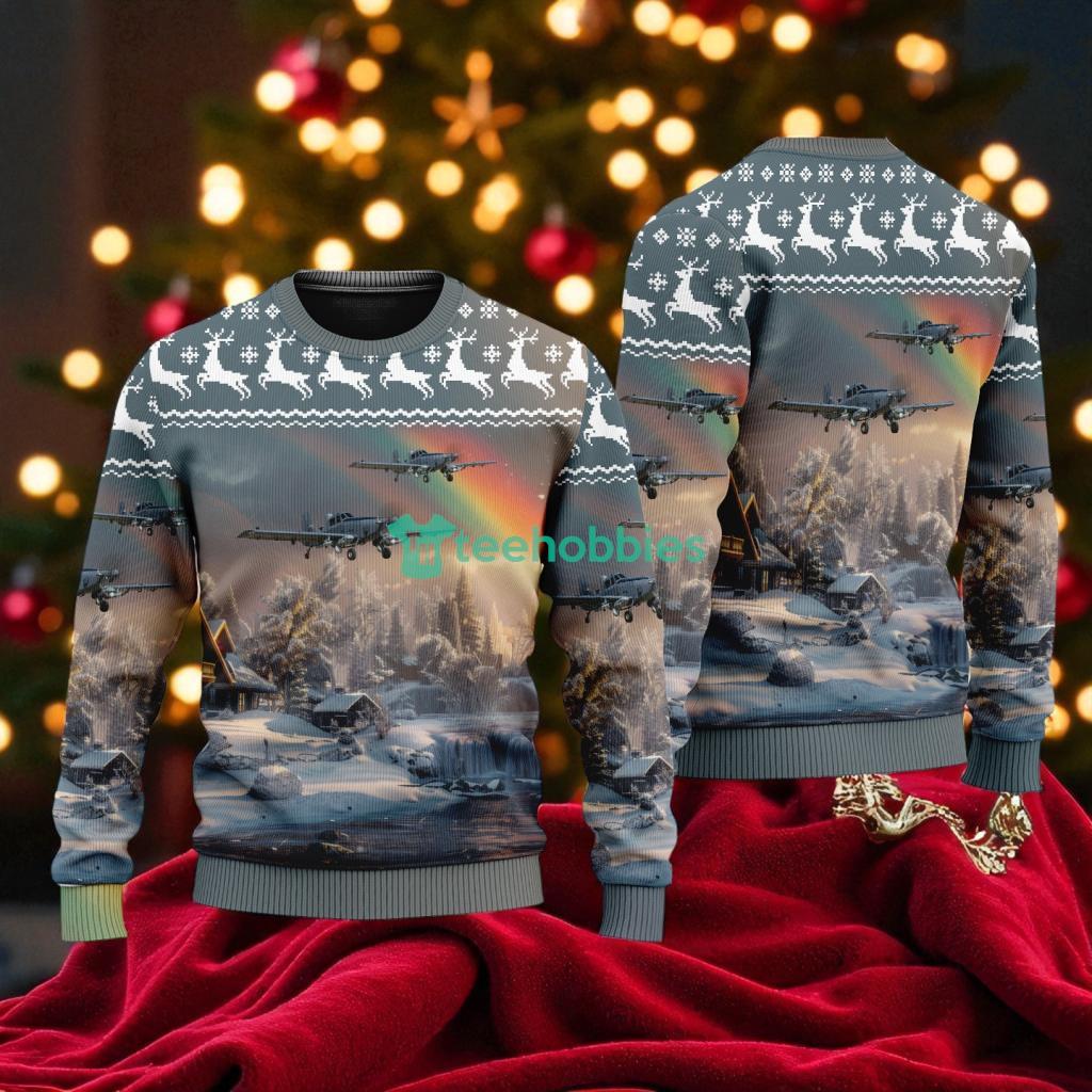 L3harris Oa-1k Sky Warden American Airlines Christmas House Under The Rainbow Ugly Sweater For You