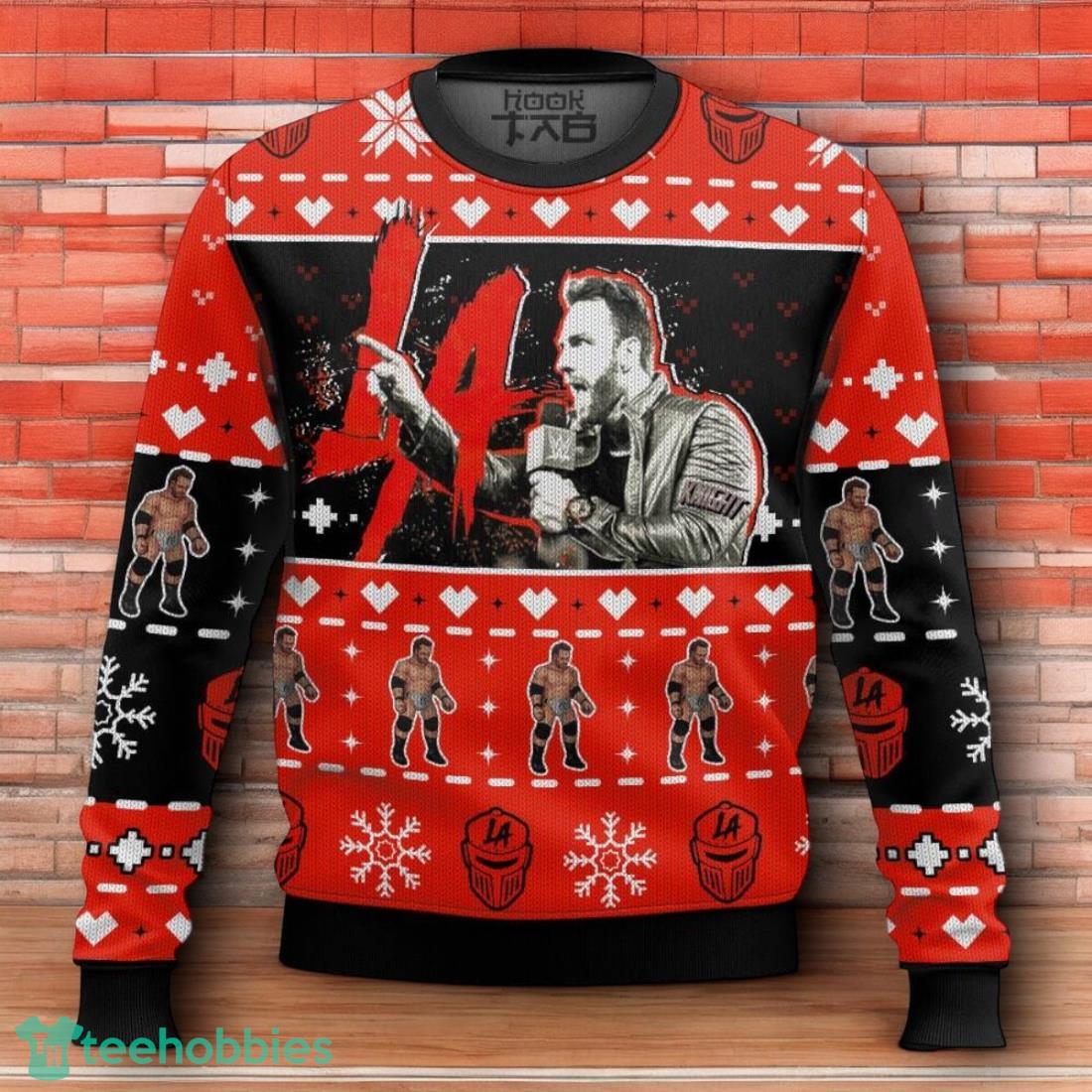 LA Knight Ugly Christmas Sweater 3D Design For Men Women