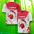 Lions Rugby 3D T-Shirt Stylish Gifts For Men And Women