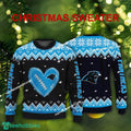 Logo Pattern Heart Football Carolina Panthers Christmas Sweater Gift Holidays