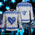 Logo Pattern Heart Football Georgia State Panthers Christmas Sweater AOP Gift Holidays