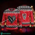 Logo Pattern Heart Football NC State Wolfpack Christmas Sweater AOP For Men Women