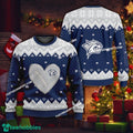 Logo Pattern Heart Football New Hampshire Wildcats Christmas Sweater Gift For Adult