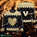Logo Pattern Heart Football Vanderbilt Commodores Xmas Sweater For Men Women