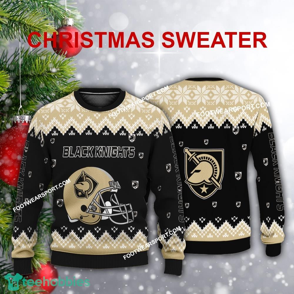 Logo Pattern Helmet Army West Point Black Knights Christmas Sweater AOP For Men Women