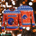 Logo Pattern Helmet Boise State Broncos Christmas Sweater For Men Women