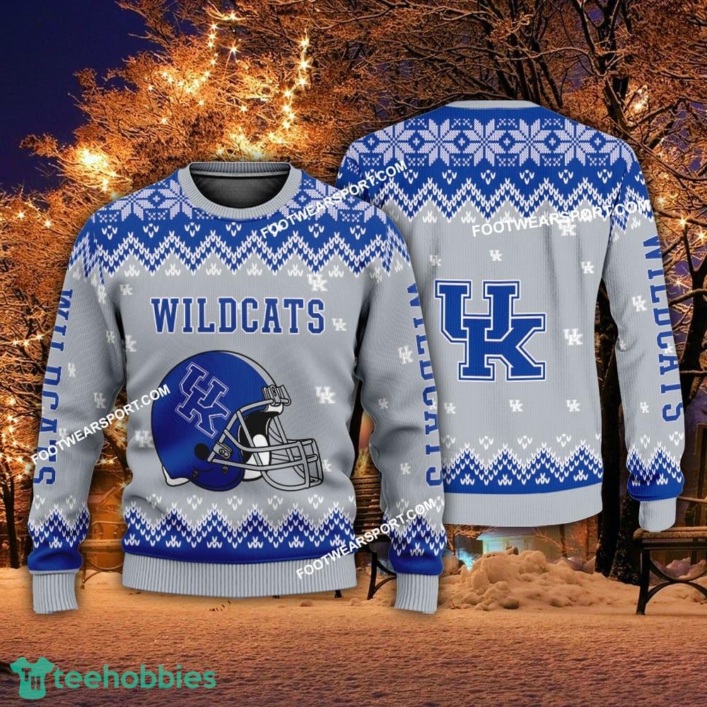 Logo Pattern Helmet Kentucky Wildcats Christmas 3D Sweater For Men Women