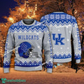 Logo Pattern Helmet Kentucky Wildcats Christmas 3D Sweater For Men Women