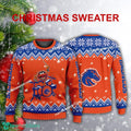 Logo Pattern Muppets Play Drums Boise State Broncos Xmas Sweater AOP Gift Holidays