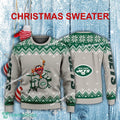 Logo Pattern Muppets Play Drums New York Jets Xmas Sweater Gift Holidays