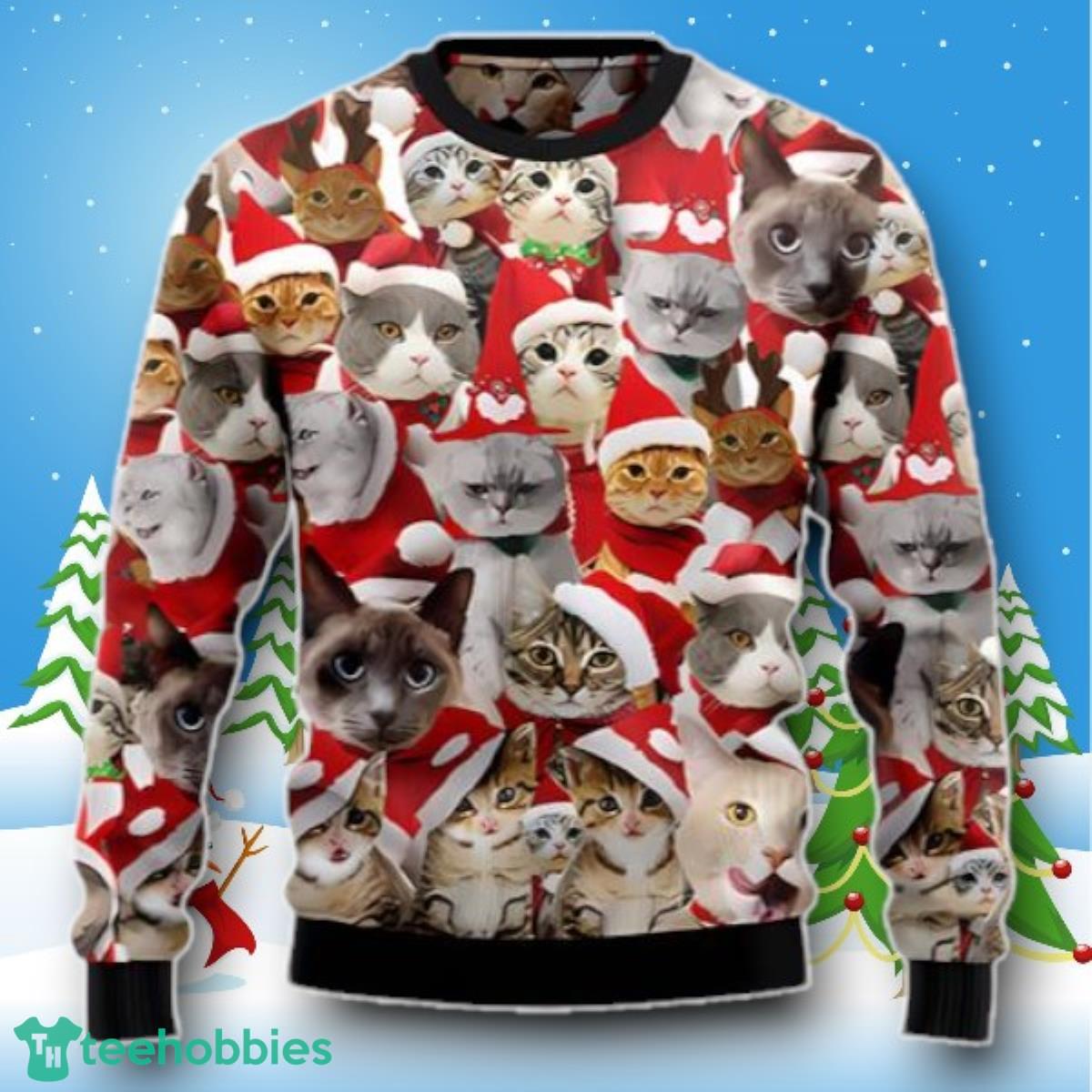 Lovely Cats Xmas Cat Ugly Christmas Sweater Style Gift