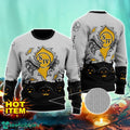 Maker’s Mark Scary Night Halloween Hand Pull Out Halloween 3D Sweater For Men and Women