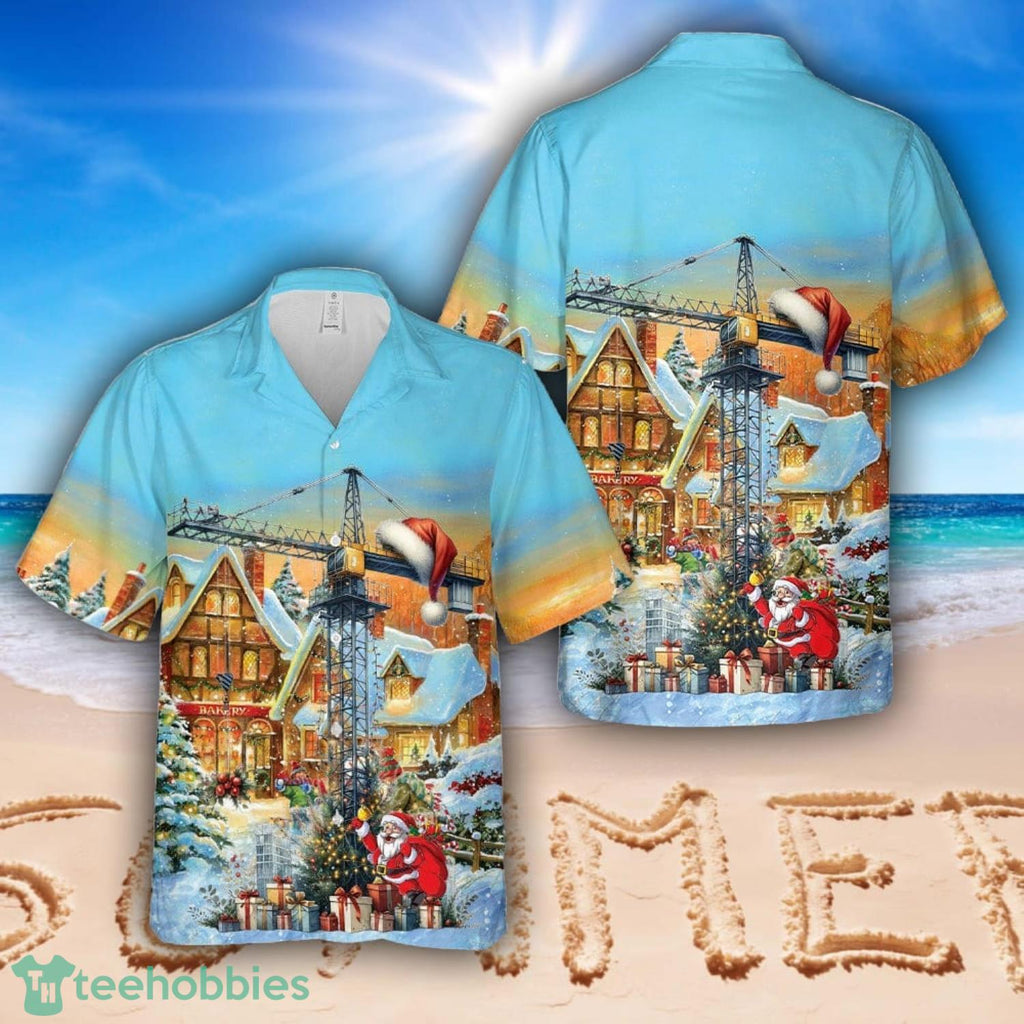 Merry Christmas Crane Hawaiian Shirt