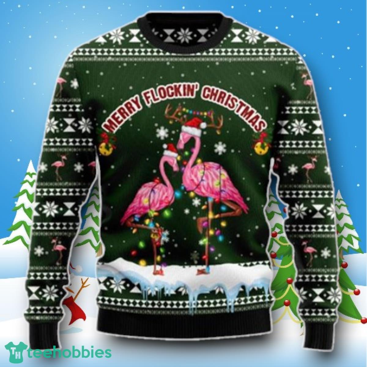 Merry Flockin Christmas Cute Ugly Sweater Style Gift For Men And Women