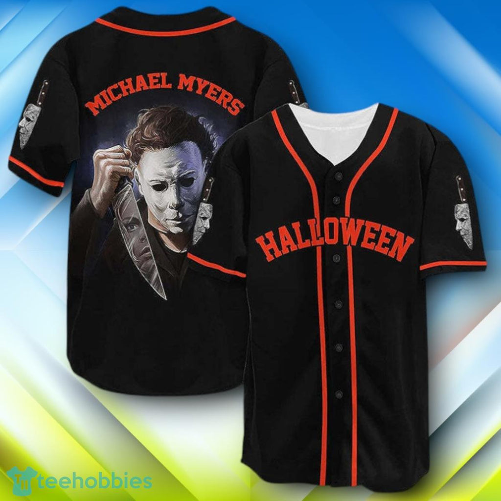 Michael Myers Halloween Black Halloween Baseball Jersey Style Gift