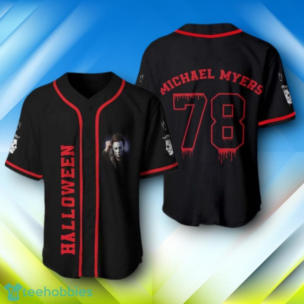Michael Myers Halloween Red Black Baseball Jersey Style Gift