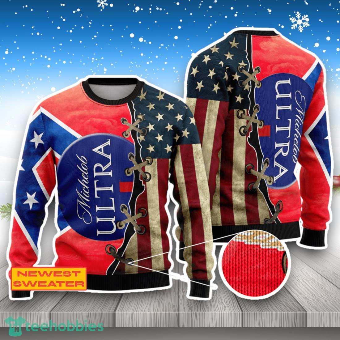 Michelob Ultra USA Flag 3D Sweater For Men Women